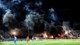 Jako za války. V sektoru fanoušků Levski to vřelo a stadion krásně provoněl pyrotechnikou...