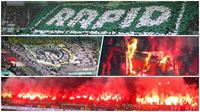 Bitva o Vídeň! Vyprodaný stadion, výborná atmosféra s kořením v podobě pyrotechniky na obou stranách...