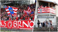 Brno v euforii! Dal domc vhra poktila run malovanou sektorovou vlajku Zbrojovk!