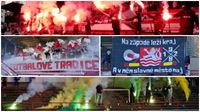 Karlovy Vary slav 95 let fotbalov tradice. Krajsk derby se Sokolovem nabdlo velk mnostv pyra v obou sektorech