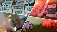 Tob vrn, tob oddan - Navdy Bank! Mostet fanouci oslavili postup. Pyro samozejm nemohlo chybt!